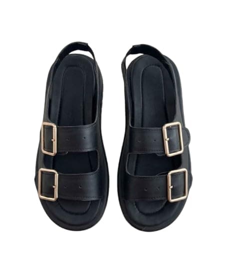 AL-MASA Women's Woven Mule Flats, Square Toe Slip-On Backless Loafer Shoes S11-Black-37