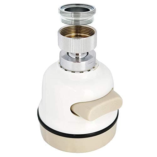 YDmeet Kitchen Faucet Sprayer Head, 360 Swivel Faucet Aerator for 22mm & 24mm Faucet:Faucet Sprayer Attachment Prevent Water Splash with 3 Adjustable Modes, Water Saving and Easy Installation