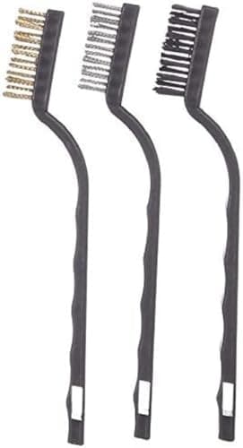 6-Piece Heavy Duty Wire Brush Kit with Metal Scraper and Soft Grip Handles for Multi-Surface Deep Cleaning in Home, Garage, Car, and Workshop