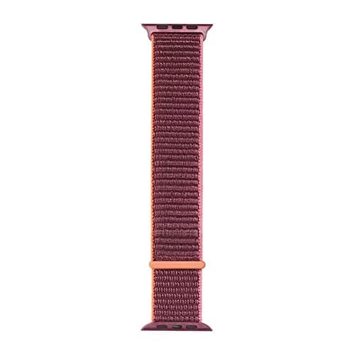 watch strap Nylon loop strap for apple watch band series 4 5 se 6 7-42mm 44mm (plum)