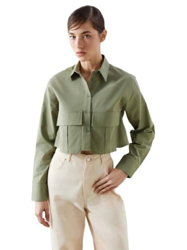 LC WAIKIKI Woman Crop Poplin Women's Shirt