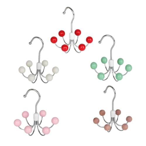 6 Hook Stainless Steel Scarf and Underwear Hanger 360 Degree Rotating Rack Clothes hanger