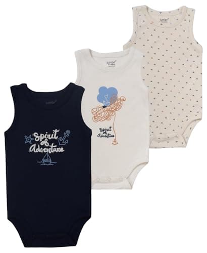 junior Unisex Sleeveless Printed Bodysuit - 7213 Baby & Toddler Underwear Set (pack of 3) Leotard