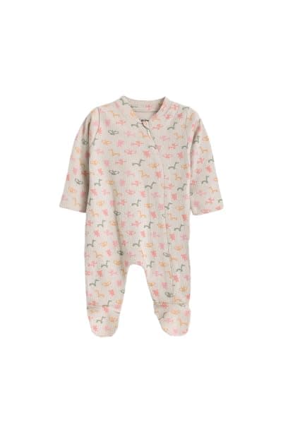 Junior Baby Girls Long Sleeve Romper Jumpsuit - Soft Cotton Blend One-Piece Outfit with Snap Closure, Printed Infant Playsuit, Multicolor, 03