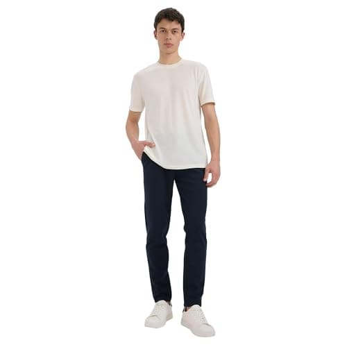 DeFacto Mens Casual New Regular Fit Crew Neck Short Sleeve Knitted T-Shirt T-Shirt (pack of 1)