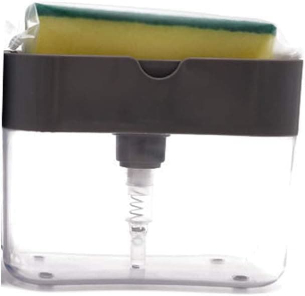 2-in-1 Liquid Soap Dispenser with Sponge Holder for Kitchen Dishwashing Pump dispenser