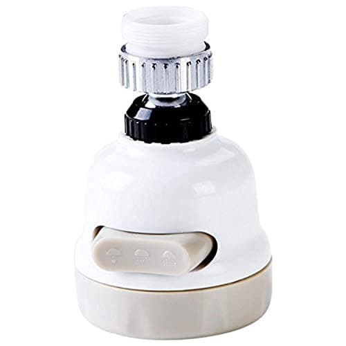 360 Rotate Water Tap Filter Faucet Splash-proof Kitchen Faucet Tap Water Clean Purifier Filter Water-saving Supercharger (Beige) Faucet water aerator