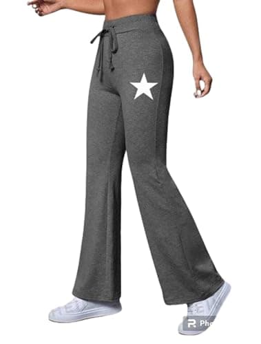 MEZA Women's Milton High Waist Loose Fit No Pocket Sweatpants Pants