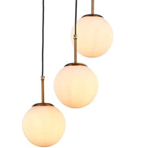 Generic Modern 3G11GW Ceiling Chandelier, White Gold, Suitable for Dining Room, Kitchen, Bedroom, Foyer, Entryway