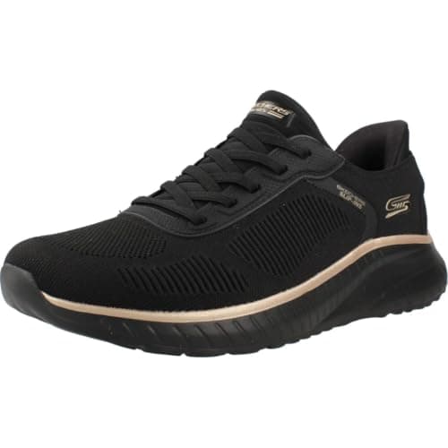 Skechers Women's Squad Chaos in Color Sneaker | Casual sneaker, Slip-ins, Memory Foam footbed, Heel Pillow, Flexible outsole, stretch laces - no tie fit, Machine Washable Shoes