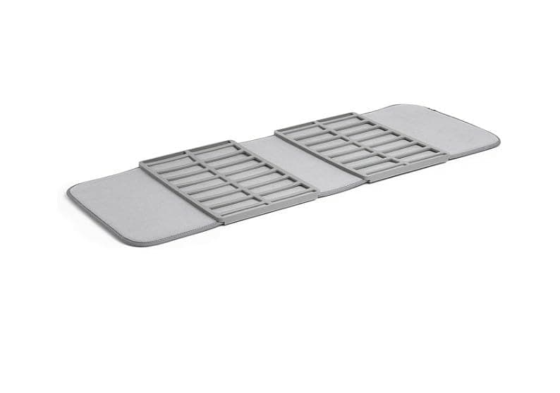 Shoe Mat for Entryway, Washable Boot Tray and Shoe Rack Drip Mat Holds up to 4 Pairs, Dirt and Water Catcher for Home, Hallway, Travel and Daily Storage, Grey