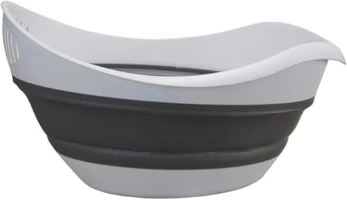 5L Foldable Silicone Vegetable Rice Washing Colander with Non-Slip Base