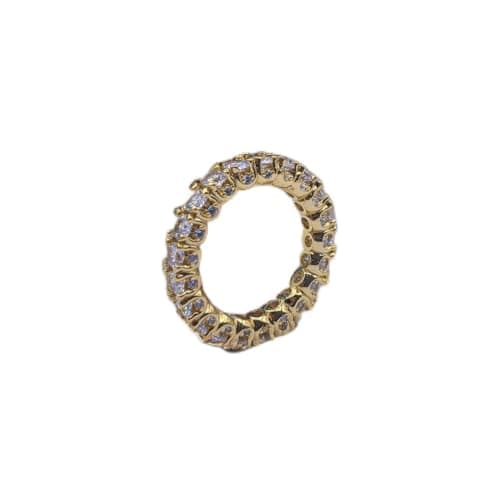 3 Diamonds 3370159539268 Gold Plated Wedding Ring for Women with Cubic Zirconia