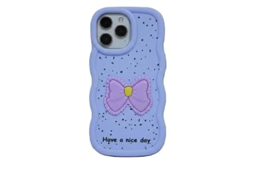 Compatible Case With iphone 11 Pro, [Drop Protection] 3D Bow Pattern Soft TPU Shockproof Phone Case Full Body Protection (Purple)