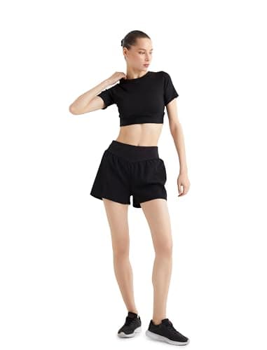 KOTON Womens Sport Crop T-Shirt Classic (pack of 1)