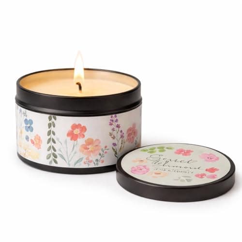 Home Care M-532A Flower Jar Candle Premium Scented Candle in Elegant Floral Jar for Luxurious Home Fragrance