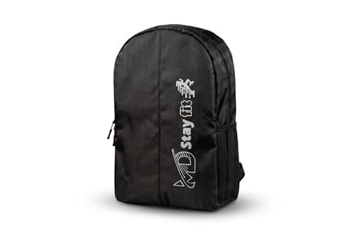 My Stay Fit® Backpack with Beehive Design, Multicolour, Mesh Side Pocket, Spacious Interior