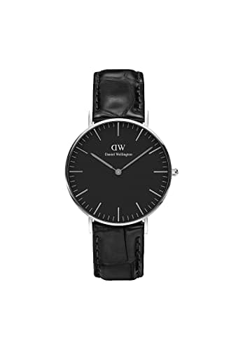 Daniel Wellington Classic Watch Unisex , Japanese Quartz Movement, Analog Display, Black Leather Strap-DW00100147