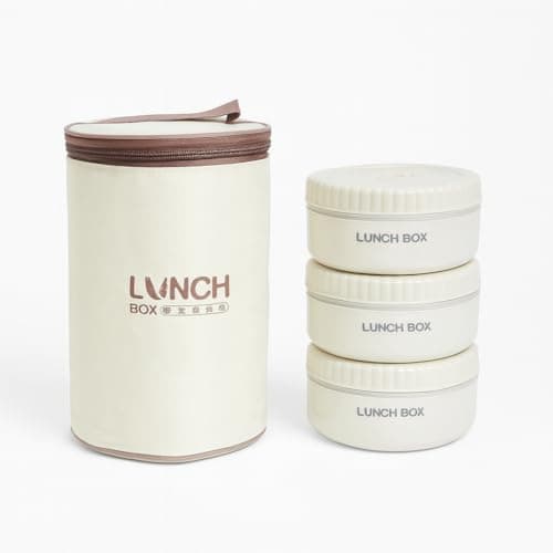 Lunch Box Set with Insulated Bag Stainless Steel Stackable Food Containers, Leakproof Thermal Bento Box for Hot Food, Portable for Travel School Picnic 200/400 ml (3 Pcs) Food storage container