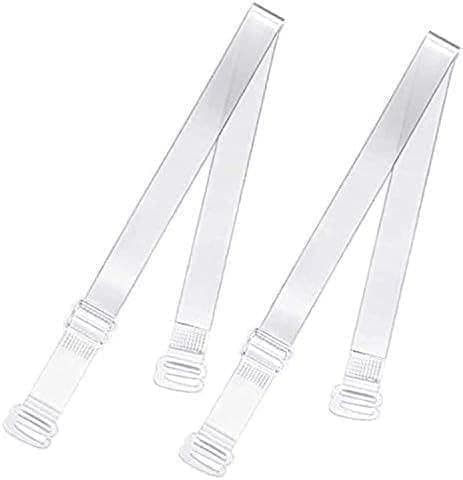 Pair Pish-204-2226 Of Adjustable Silicone Bra Straps - Transparent