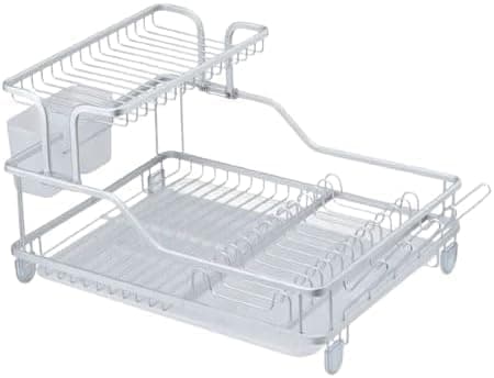 Modern Dish Rack With High Quality Material Stylish And Practical Design - Drying And Organizing Pots To Save Space And Keep Kitchen Organized SA