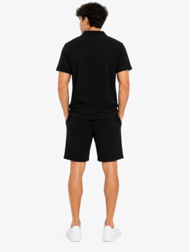 Polyester Men's 2-Piece Polo Shirt and Shorts Set Coordinated outfit