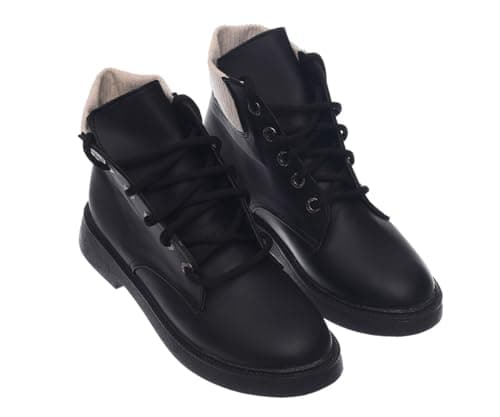 B&W womens B&W-W062-Black Sneaker Boot