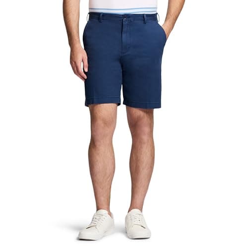 Izod Men's Saltwater Stretch Chino Short Khaki, True Cadet Navy, 42