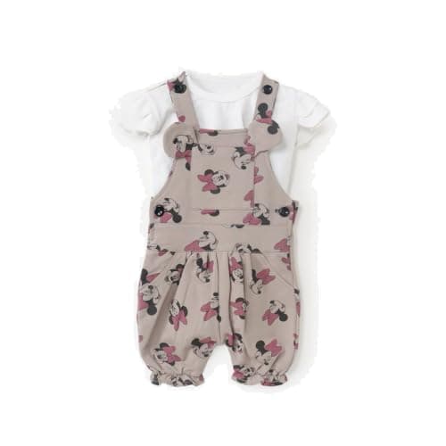 Bebic Dungaree Romper + T-shirt Set for Baby Girls - Baby girl dungaree romper set