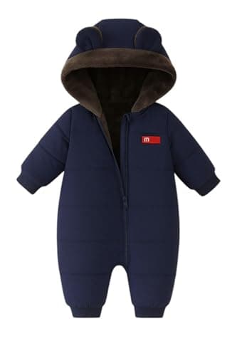 Miza Baby Winter Jumpsuit 4 Colors 7 Months to 2.5 Years Old Fur Lined One piece outfit