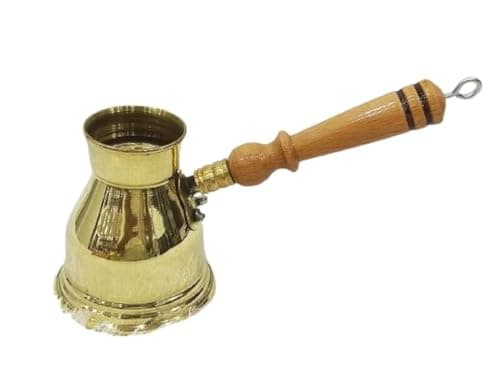 كنكة قهوة نحاس بيد خشب زن 12x6x8cm le marche-54