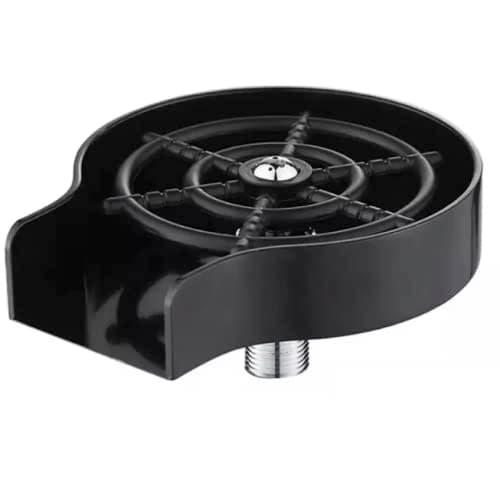 Sink Glass Rinser, Metal, with drying pad (Matte Black)