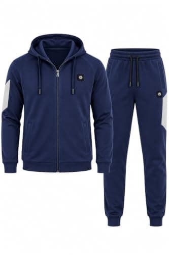 طقم رجالي بسوستة – جاكيت وبنطلون رياضي للخروجات والارتداء اليومي AB Track suit