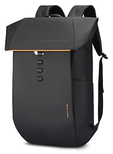 MARK RYDEN Five Types Capacity Adjustment, Casual Backpack with Top Flap, 20-24 L, [YKK Zip] Casual Travel Business Backpack, Hydrophobic Fabric, Suitable for 17 Inch Laptop Computers, black, Backpack