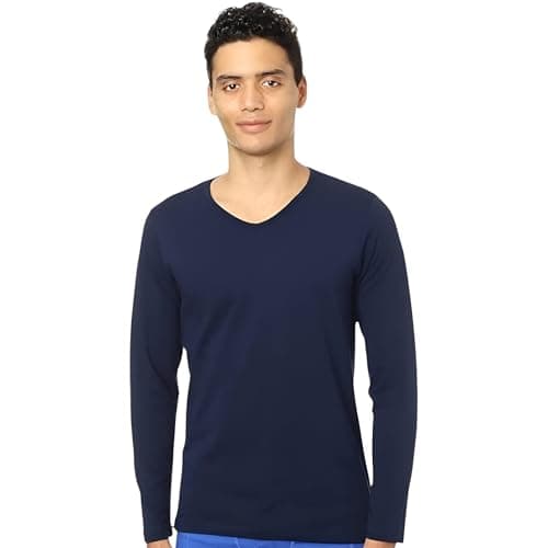 Cool Mens Long Sleeves Undershirt V Neck Base Layer Top (pack of 1) Shirt