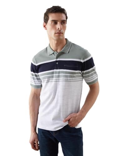 LC WAIKIKI Man Polo Neck Striped Pique Men's T-Shirt