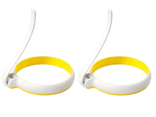 Silicone Fried Egg Rings Set, Round Mold for Pancakes, Breakfast Sandwich, Egg Ring for Frying (1pcs) Food preparation mold