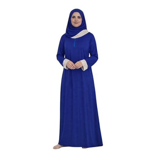 Women’s Prayer Robe One Size, Cotton Islamic Salah Dress for Women, Modest Abaya for Prayer & Worship, Soft Breathable Fabric, Fits 60–90 kg Ethnic wear