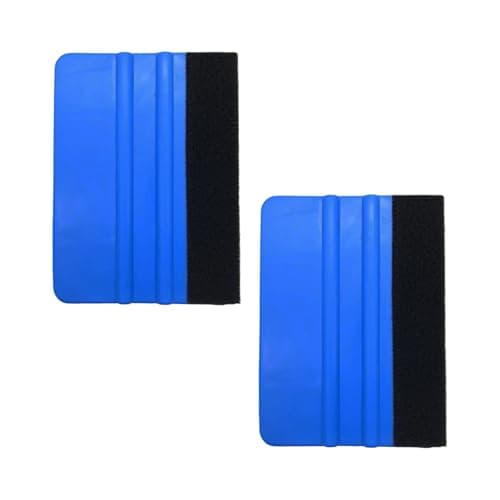 4 Inch Plastic Felt Edge Squeegee, Mini Squeegee Car Window Film Tinting Tool, Vinyl Car Decal Scraper Applicator, Vehicle Wallpaper Smoothing Tool for Window Tint (2PCS)
