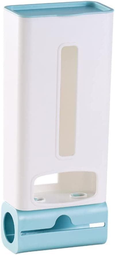 Plastic Bag Organizer with Lid and Roll Holder Multi Purpose Kitchen Bathroom Storage Container for Home Organization and Easy Access Storage box