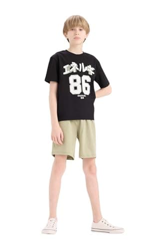DeFacto Boy Casual New Regular Fit Set Knitted Set,Black 7/8 Y