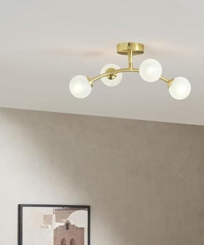 Generic Pendant Light 4 Bulb Without Bulbs 30x80x30 cm Gold