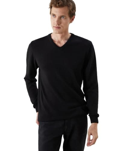 LC WAIKIKI Man V Neck Long Sleeve Men's Knitwear Sweater