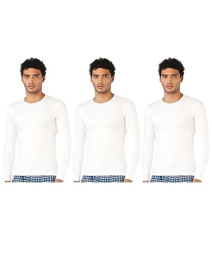 Dice Mens Long sleeve Crew Neck T-Shirt Pack of 3 Undershirt (pack of 3)
