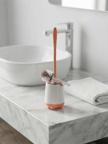 Long Handle Toilet Brush with Auto Lid and Quick-Dry Storage Base Cleaning brush