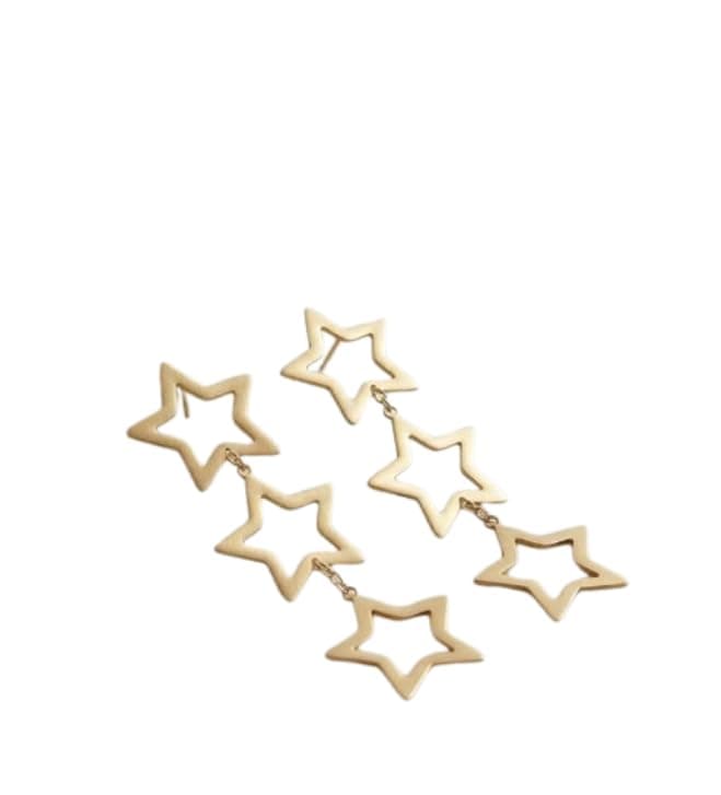 Stainless Steel Star Earrings Simple Elegant Design for Versatile Looks