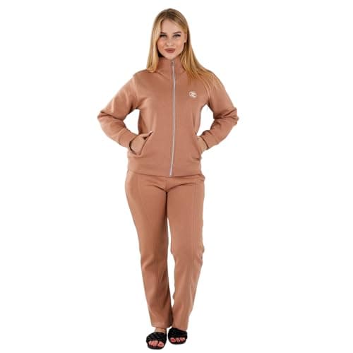 ZECOTEX Women’s Casual Melton Hoodie Jacket | Embroidered Zip-Up Sweatshirt with Pockets | هودي حريمي ميلتون مطرز كاجوال بسوستة وجيوب