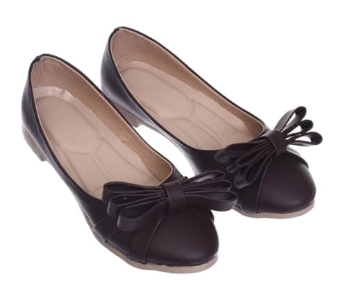 B&W womens B&W-W097-Brown Sneaker