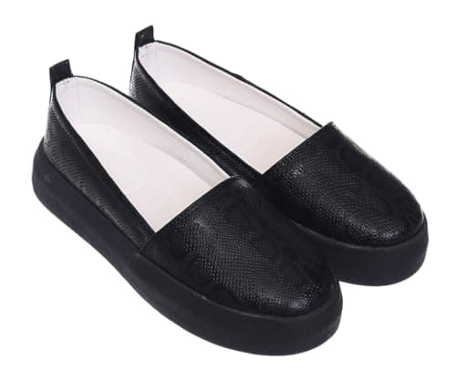 B&W womens B&W-W080-Black Sneaker Shoes