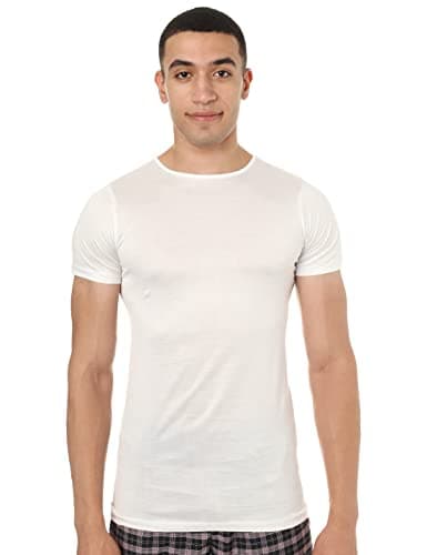 Cottonil Men Mercerise Under Shirt Short Sleeves O Neck